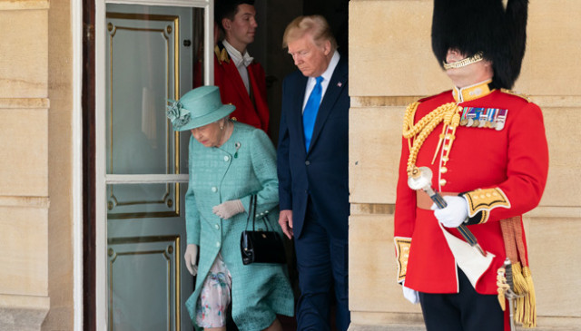 Трамп мог нарушить протокол, коснувшись королевы Елизаветы II (ФОТО)
