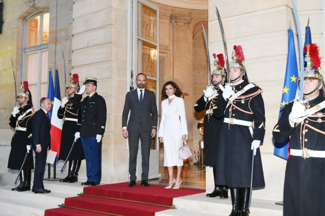 Первый вице-президент Мехрибан Алиева встретилась в Париже с премьер-министром Франции Эдуардом Филиппом 