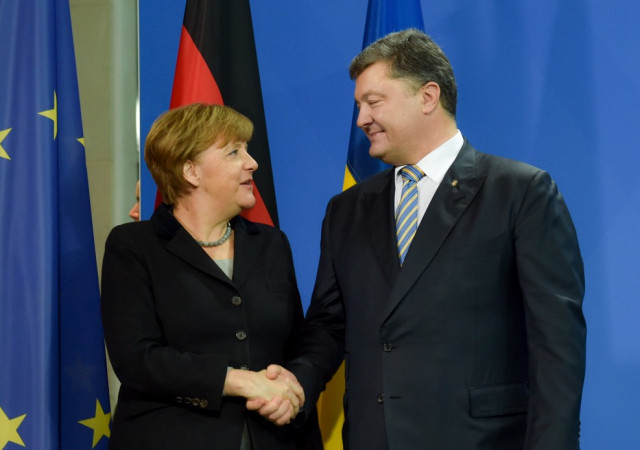 Канцлер ФРГ Меркель встретилась с Петром Порошенко