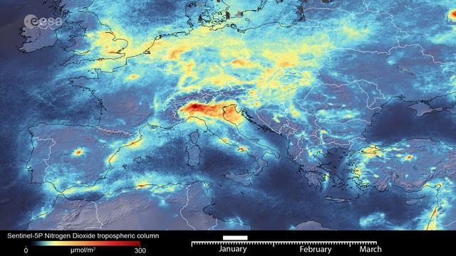 Air pollution clears in northern Italy after coronavirus lockdown, satellite shows