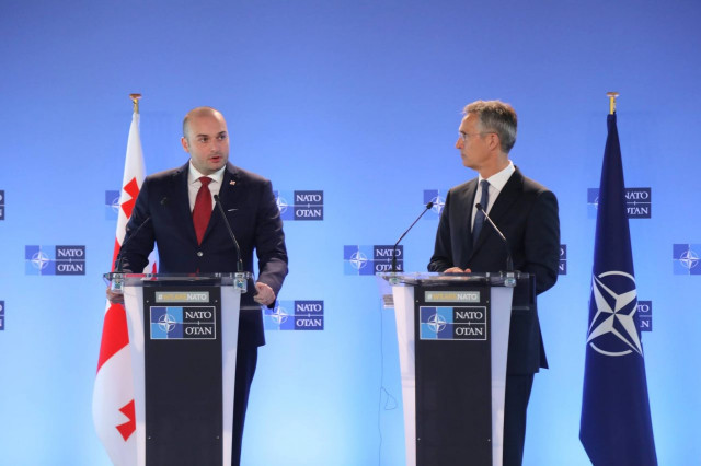 Генсек НАТО встретился с премьером Грузии 
